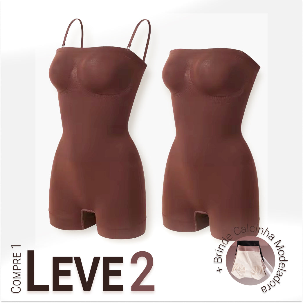 Body Modelador com Alça Removível - Premium Shaper - Compre 1 Leve 2 + Brinde